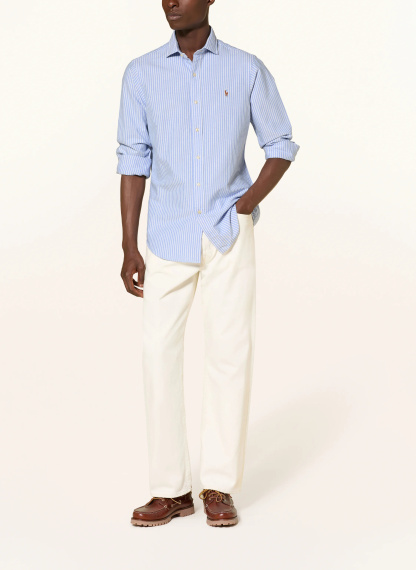 POLO RALPH LAUREN Oxfordhemd Custom Fit – HELLBLAU / WEISS