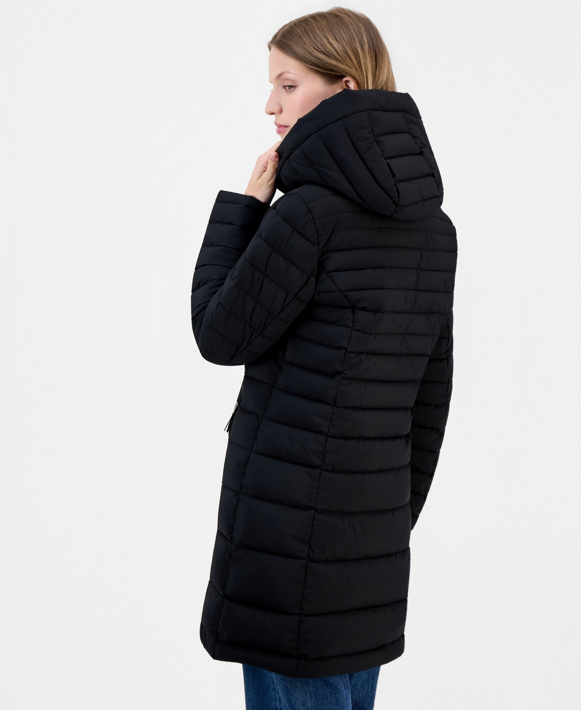 Tommy Hilfiger Women's Puffer Packable Hooded Coat - BLACK
