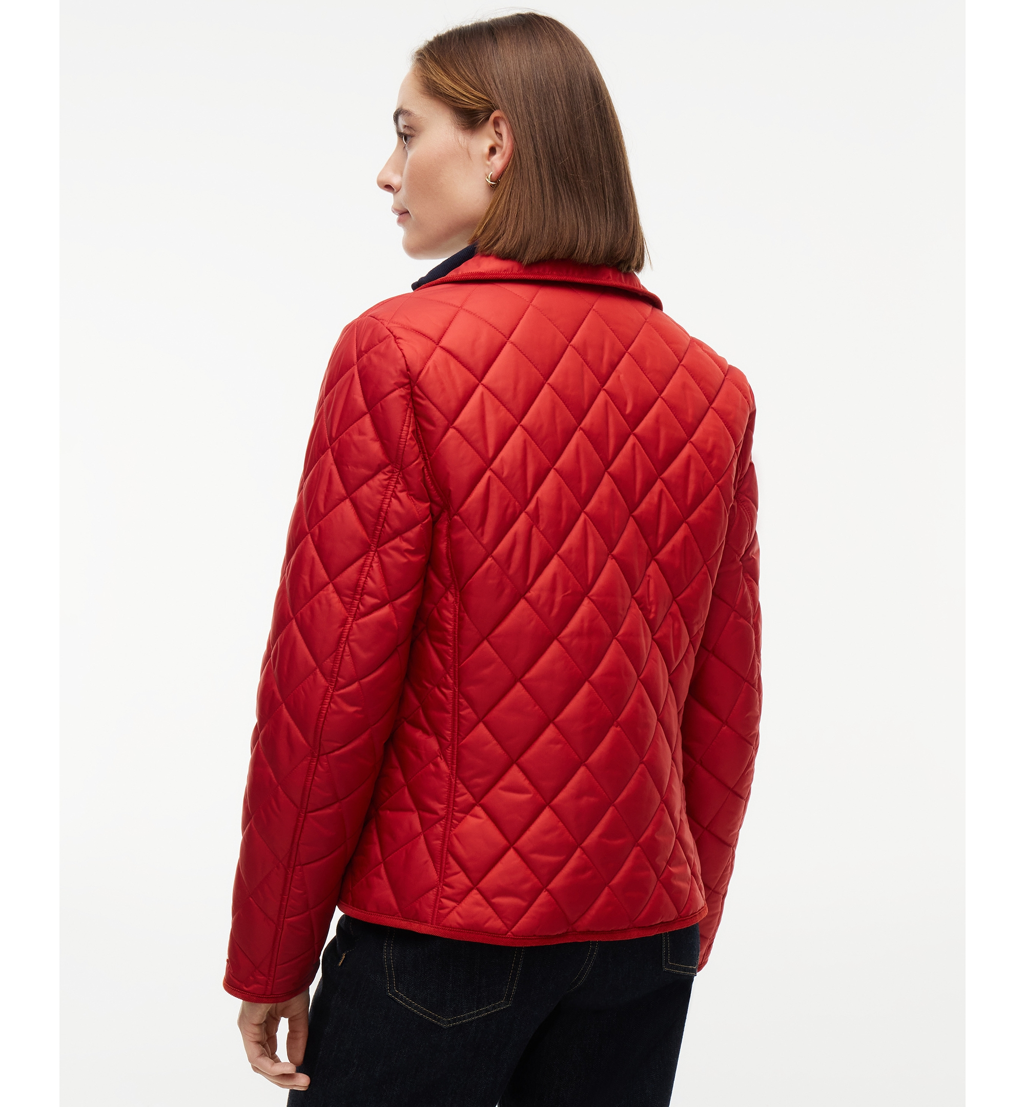 Tommy Hilfiger Women's Crest Quilted Barn Jacket - Dark Magma