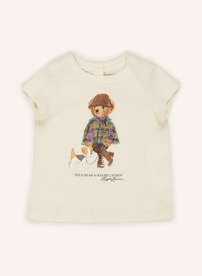 POLO RALPH LAUREN T-Shirt – CREME / BRAUN / GRÜN