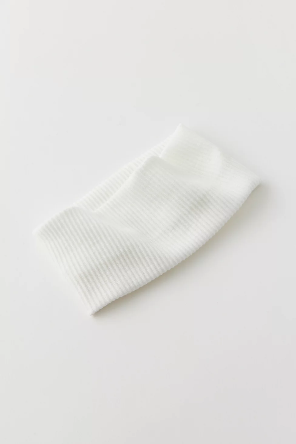Ribbed Soft Headband - White