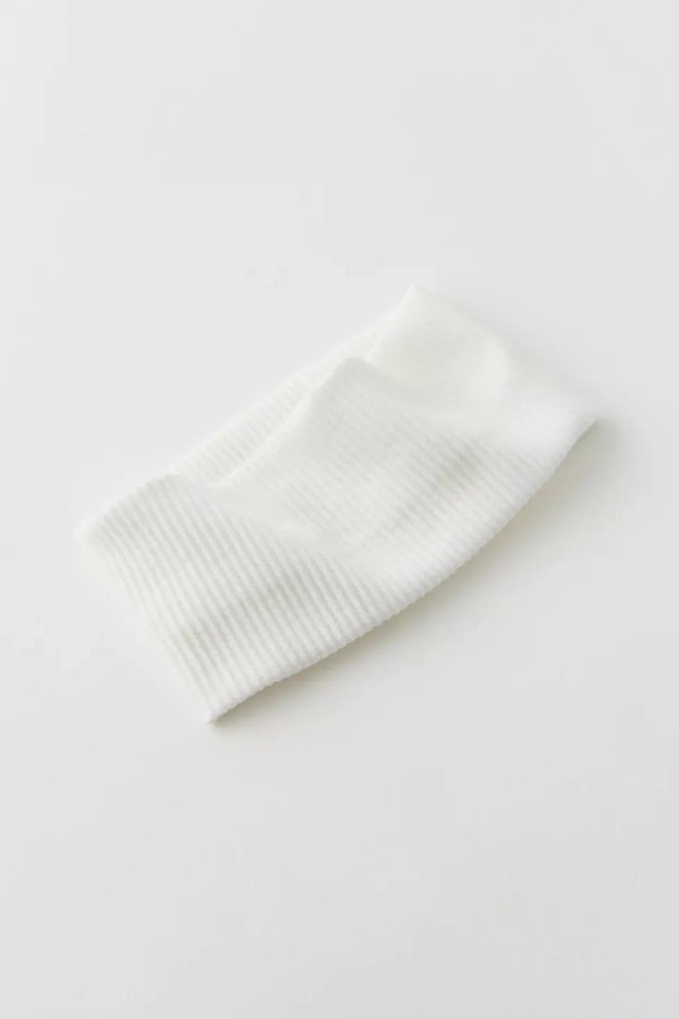 Ribbed Soft Headband - White