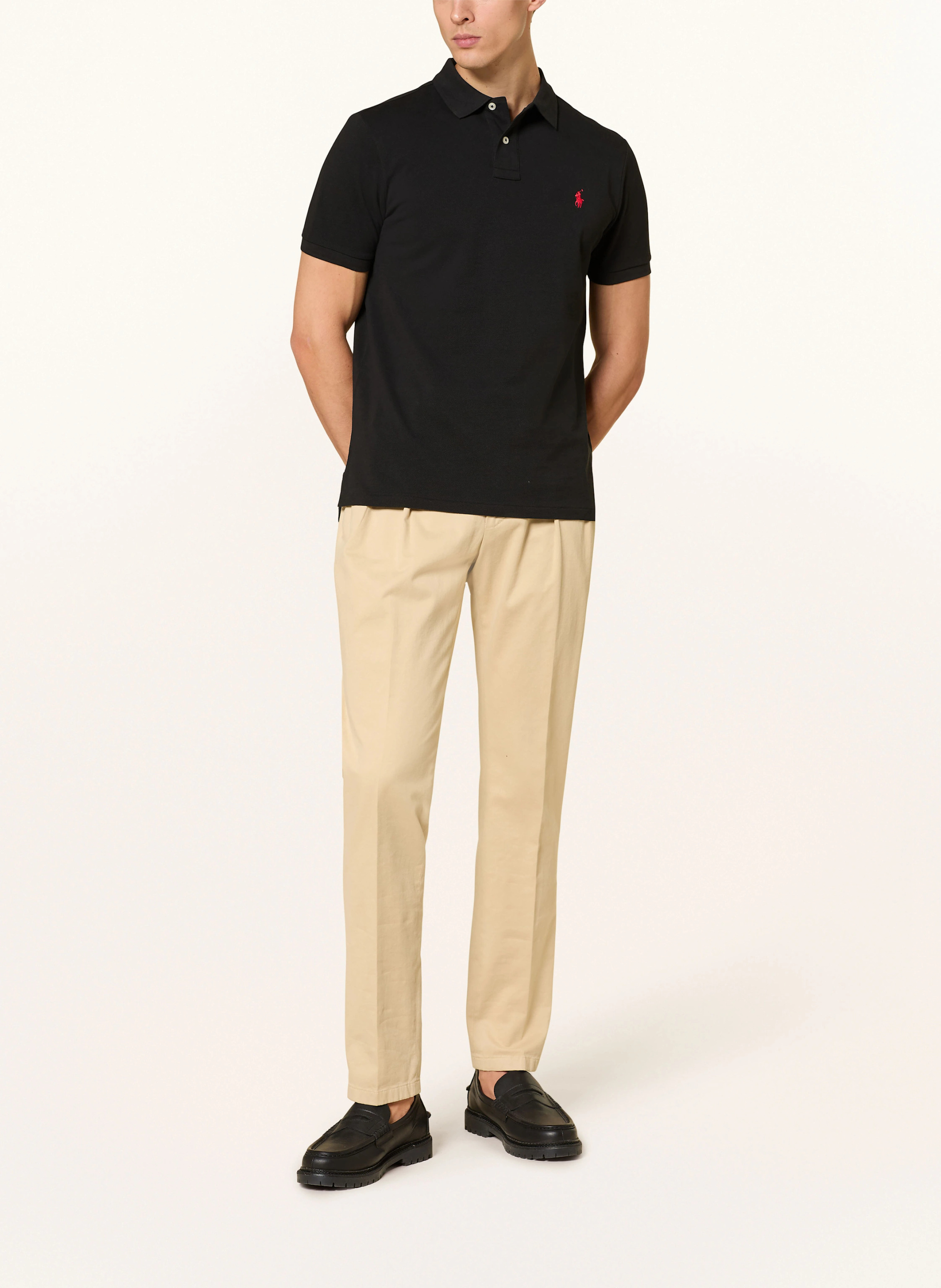 POLO RALPH LAUREN Piqué-Poloshirt Custom Slim Fit – SCHWARZ