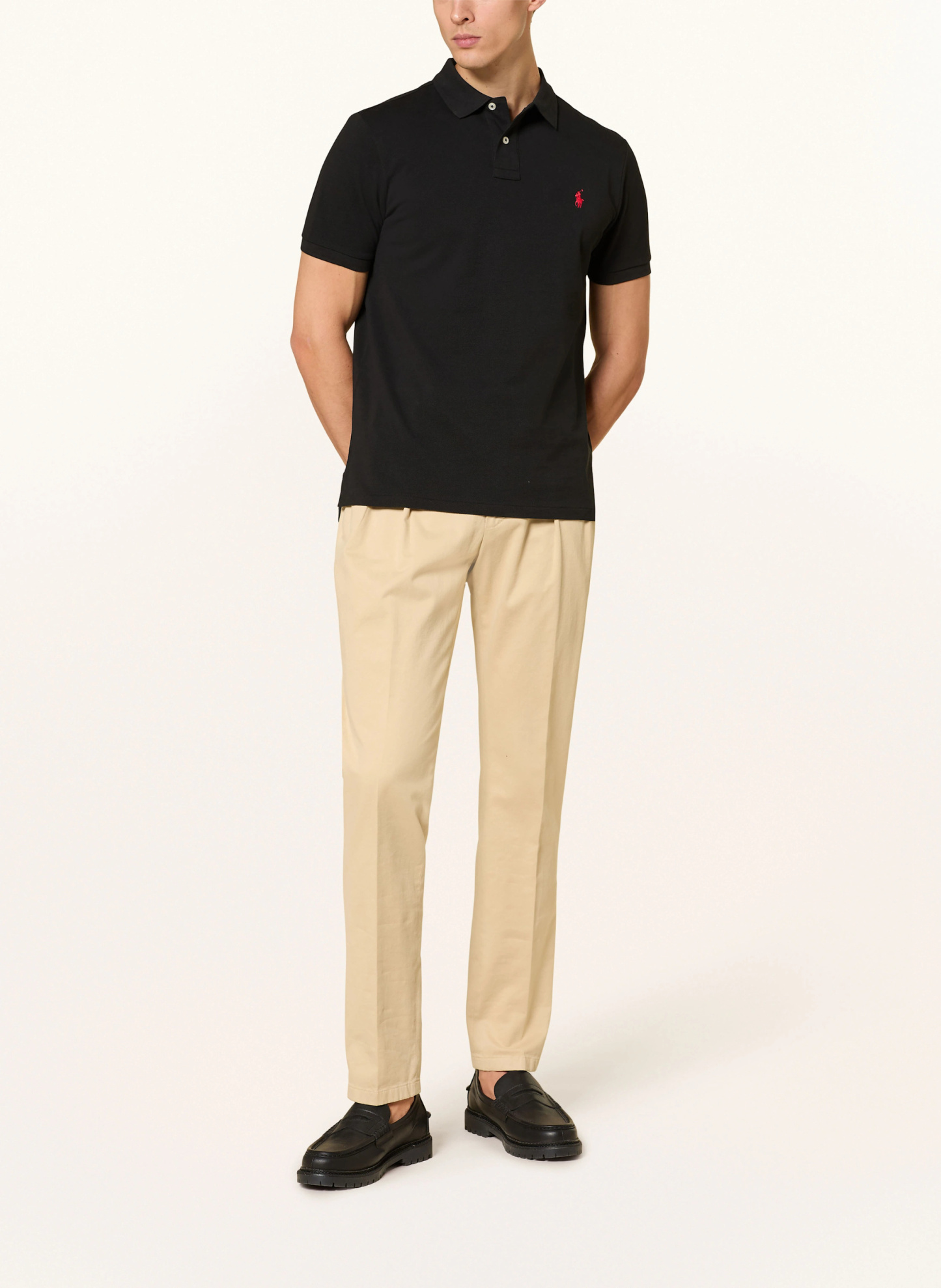 POLO RALPH LAUREN Piqué-Poloshirt Custom Slim Fit – SCHWARZ