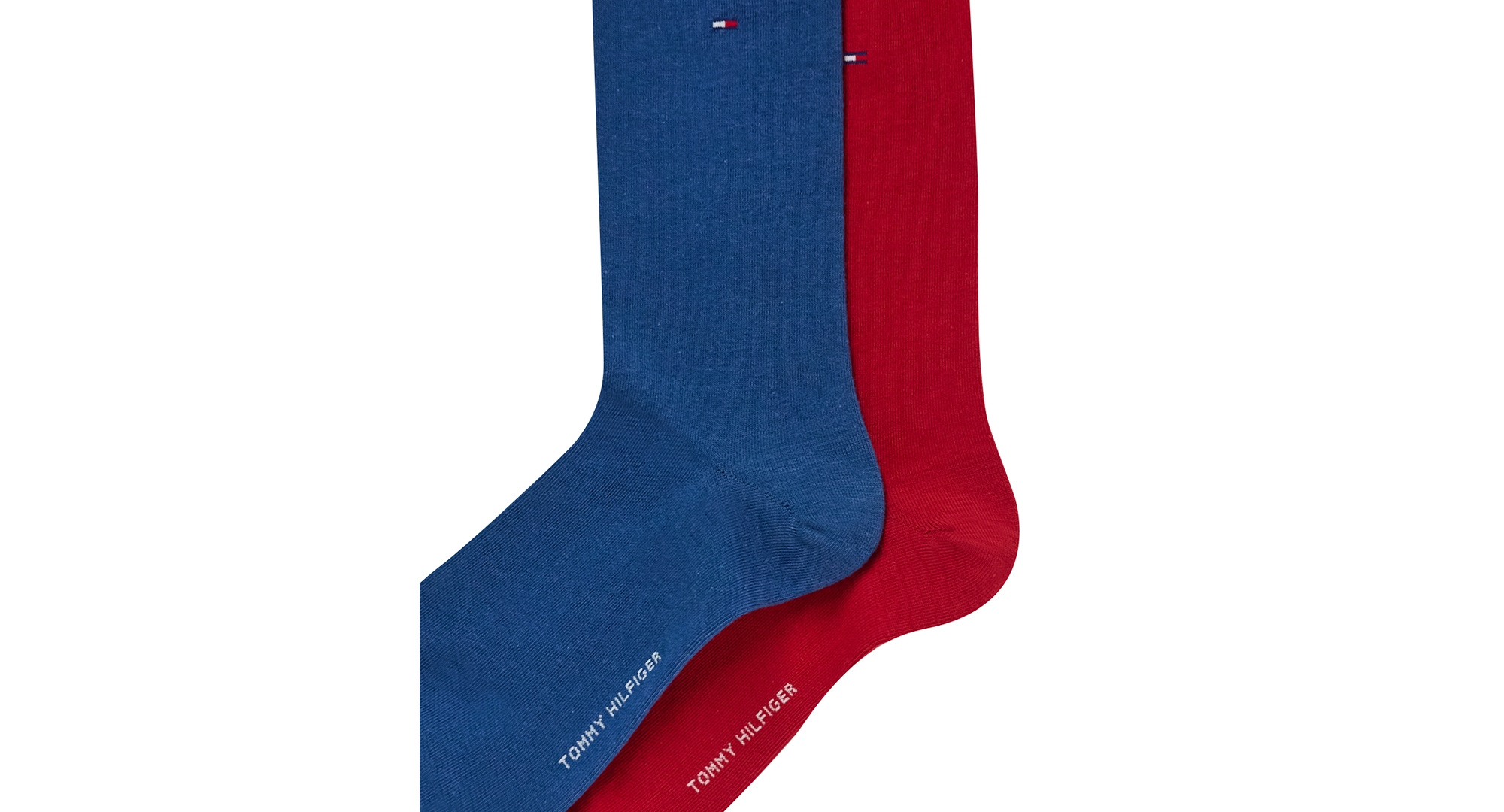 Tommy Hilfiger Men's Solid Dress Socks, 2-Pack - Blue/Red