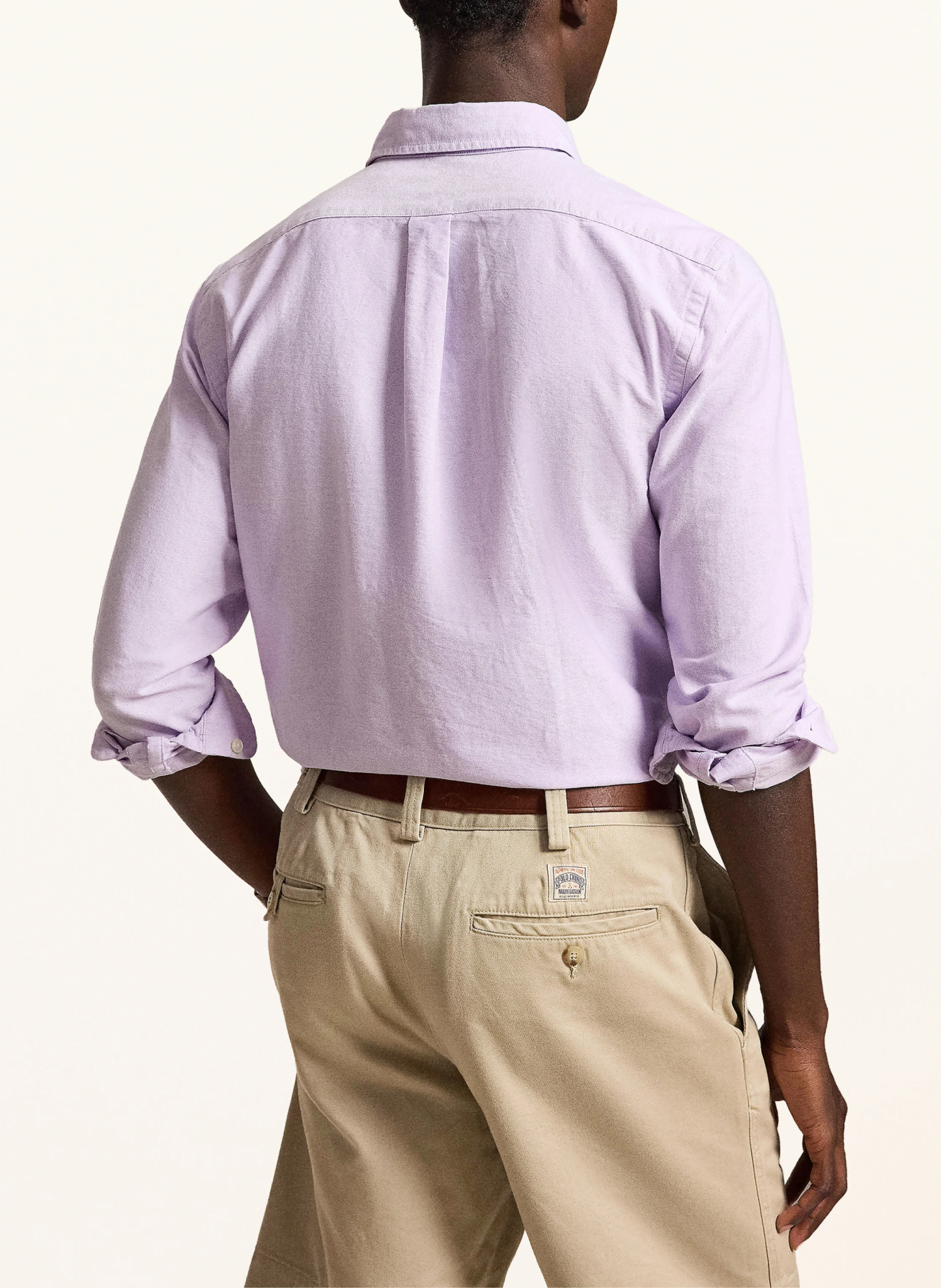 POLO RALPH LAUREN Oxfordhemd Custom Fit – HELLLILA / CAMEL