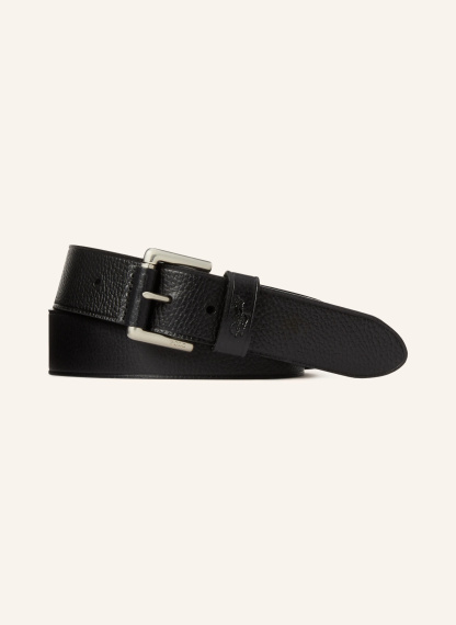 POLO RALPH LAUREN Ledergürtel – SCHWARZ / SILBER