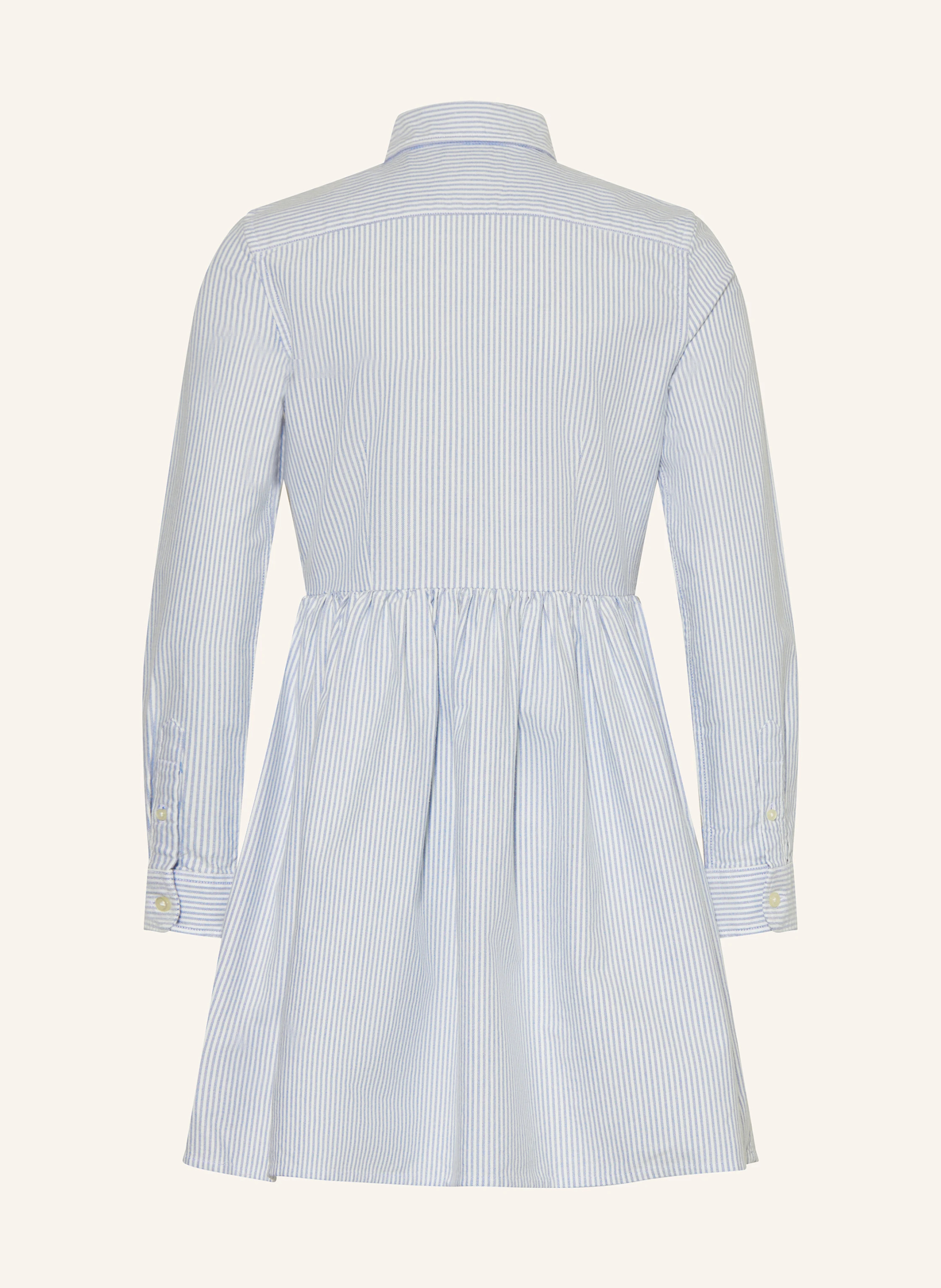 POLO RALPH LAUREN Hemdblusenkleid – WEISS / HELLBLAU