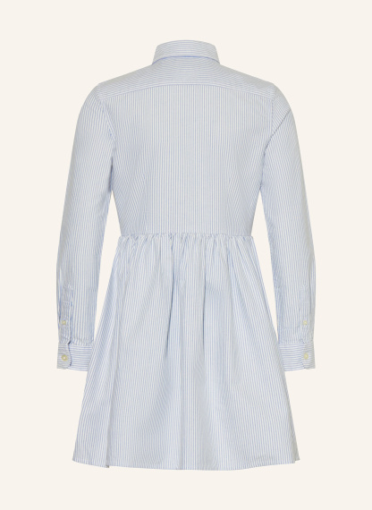 POLO RALPH LAUREN Hemdblusenkleid – WEISS / HELLBLAU