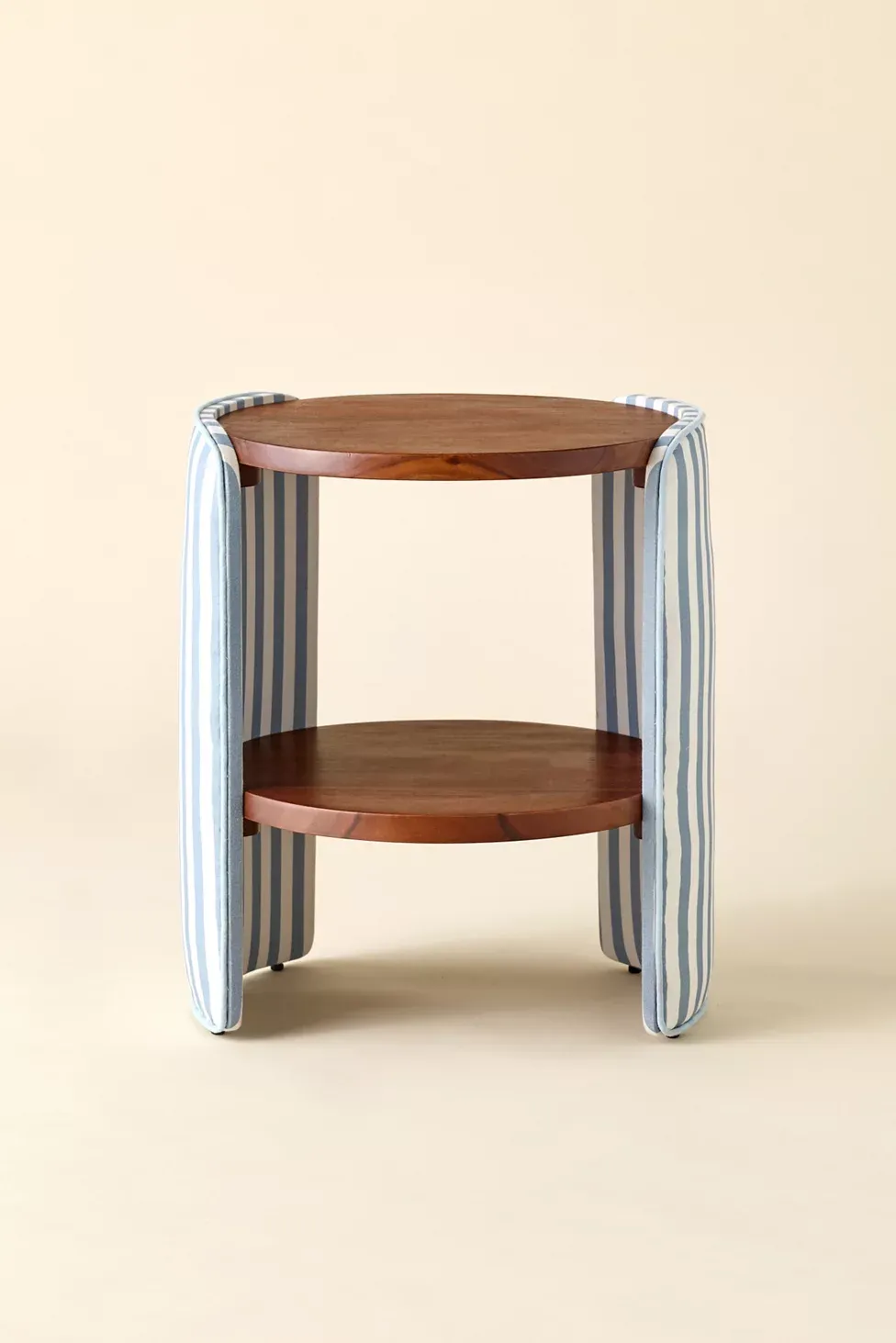 Jane Round Upholstered Storage Nightstand - Blue Rhea
