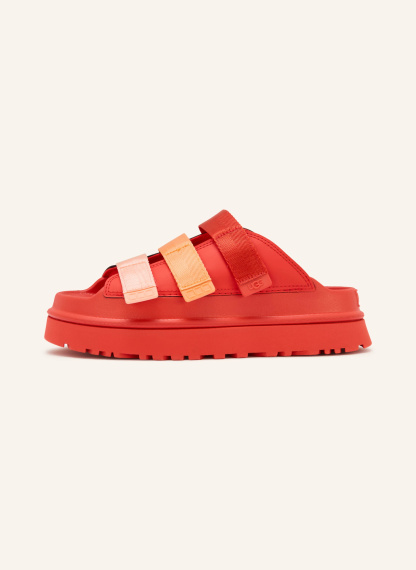 UGG Plateau-Pantoletten GOLDENGLOW – ROT / LACHS / HELLORANGE