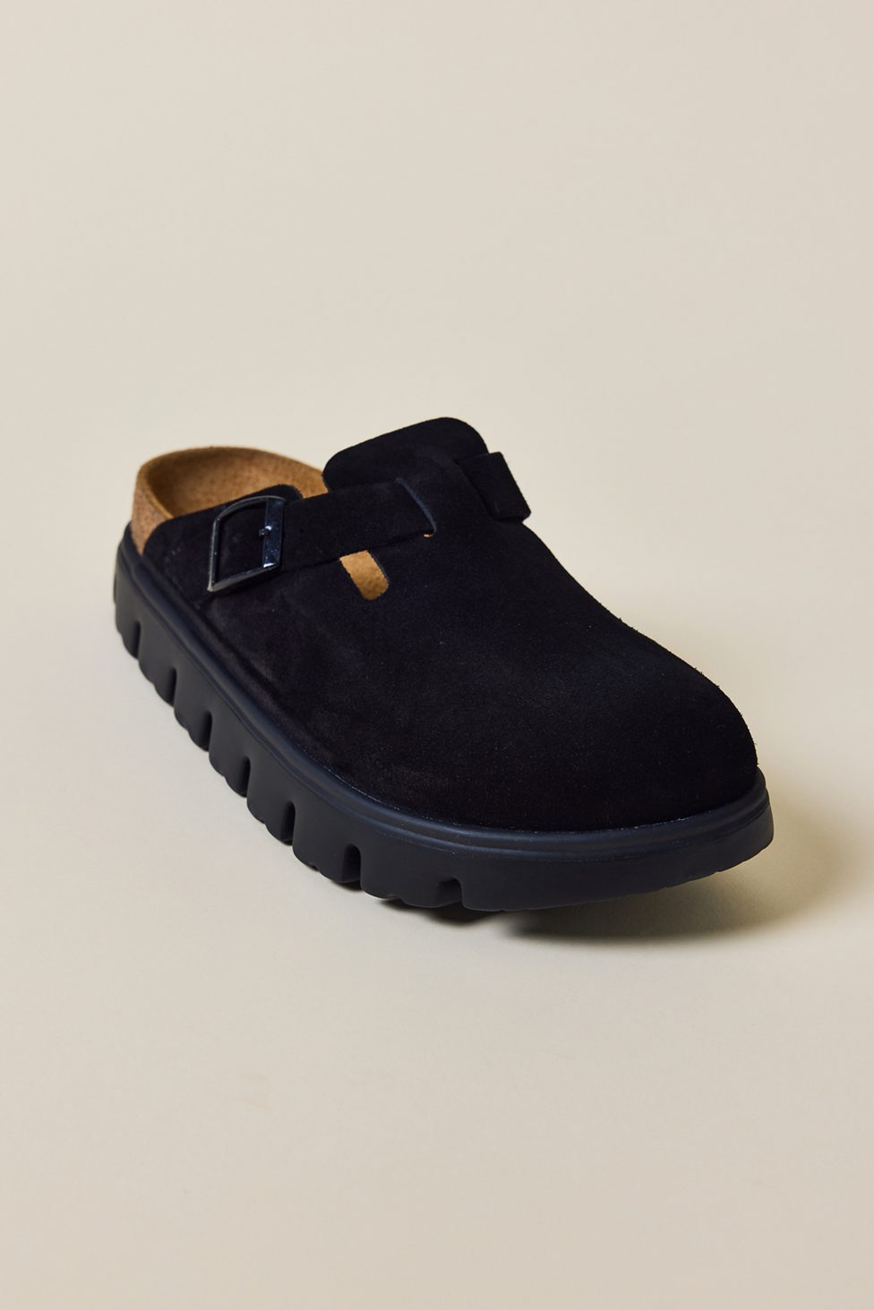 Birkenstock Women's Boston Chunky Suede Clogs - Black