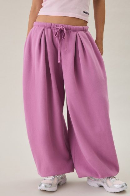Out From Under Slow Motion Baggy Balloon Sweatpants - Mauve