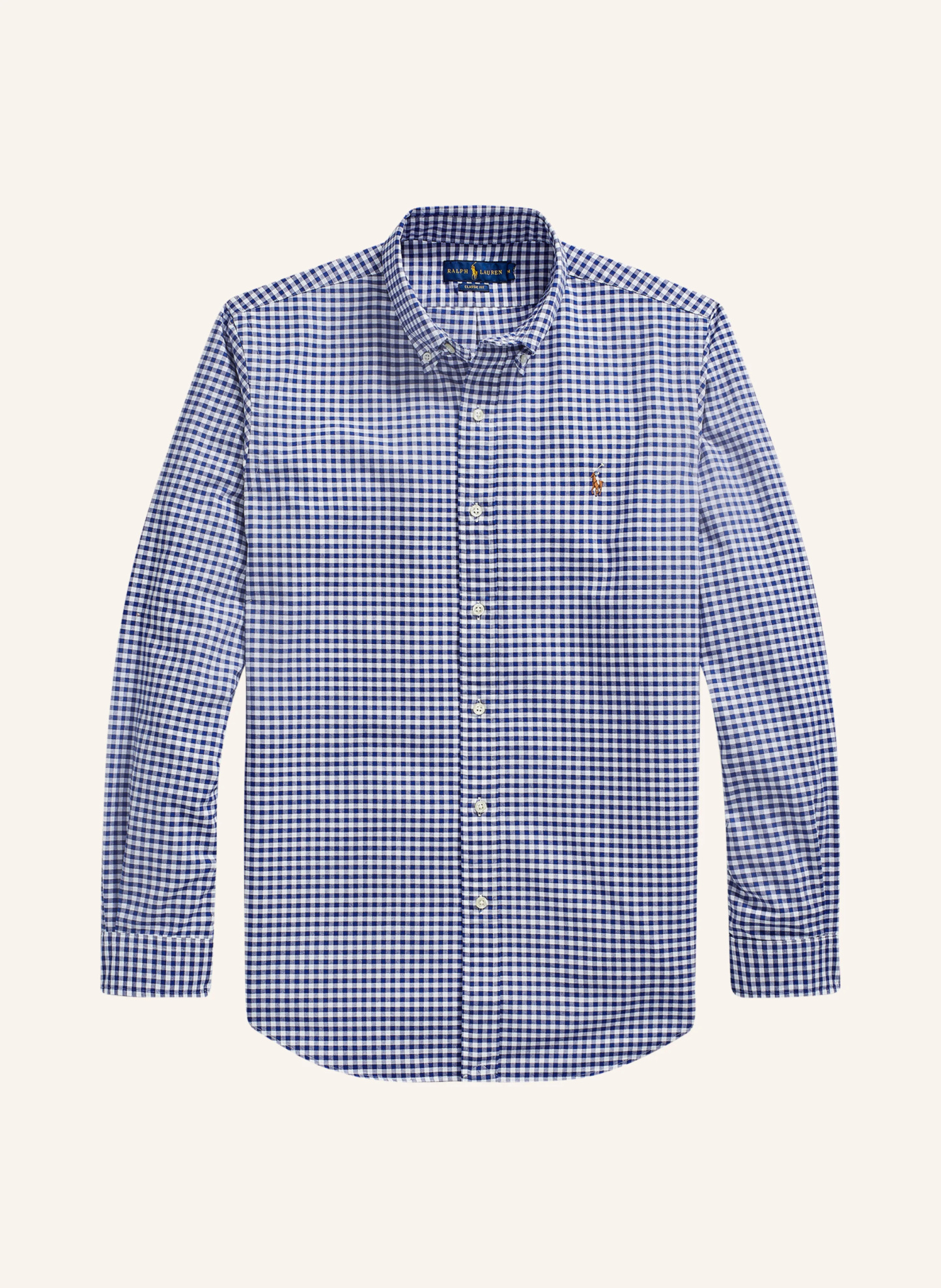 POLO RALPH LAUREN Hemd Custom Fit – WEISS / BLAU