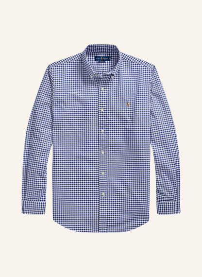 POLO RALPH LAUREN Hemd Custom Fit – WEISS / BLAU