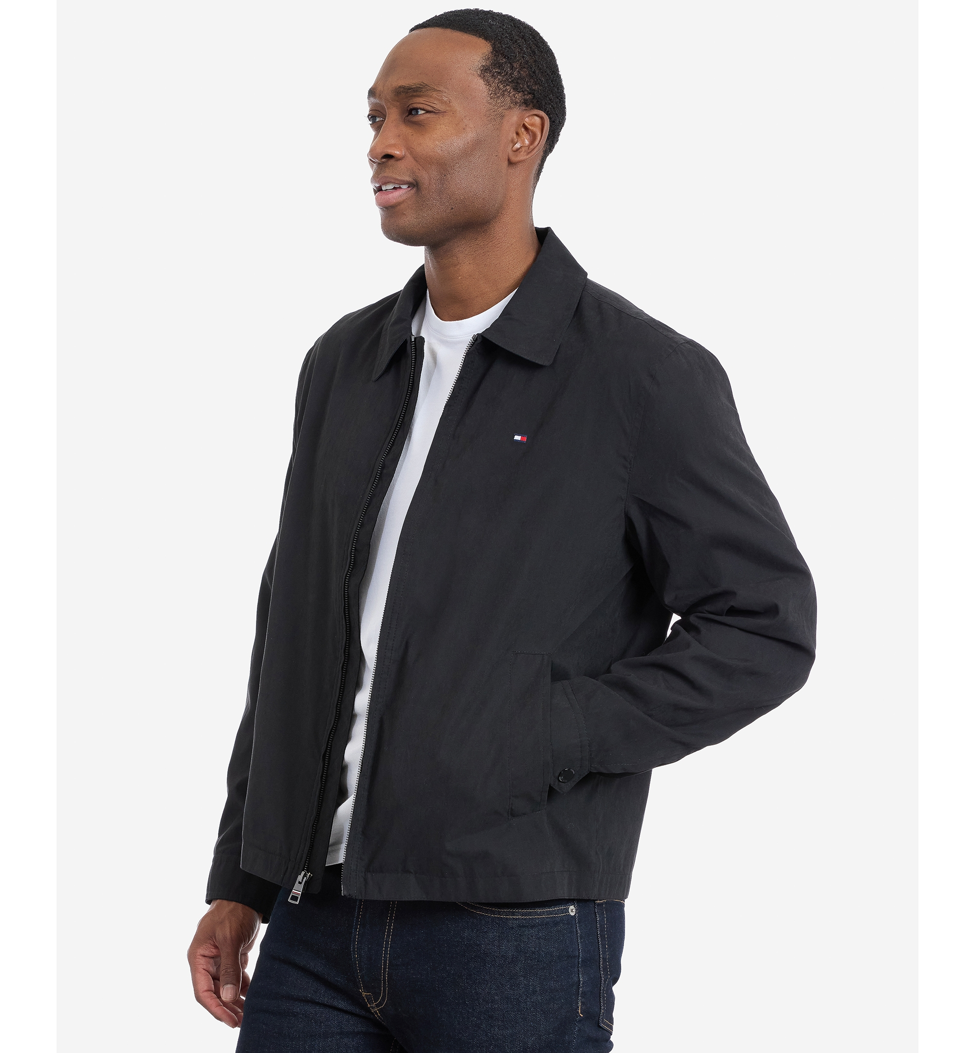 Tommy Hilfiger Men's Wind Resistant Golf Jacket - Black