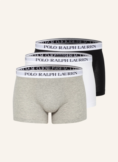 POLO RALPH LAUREN 3er-Pack Boxershorts – HELLGRAU / WEISS / SCHWARZ