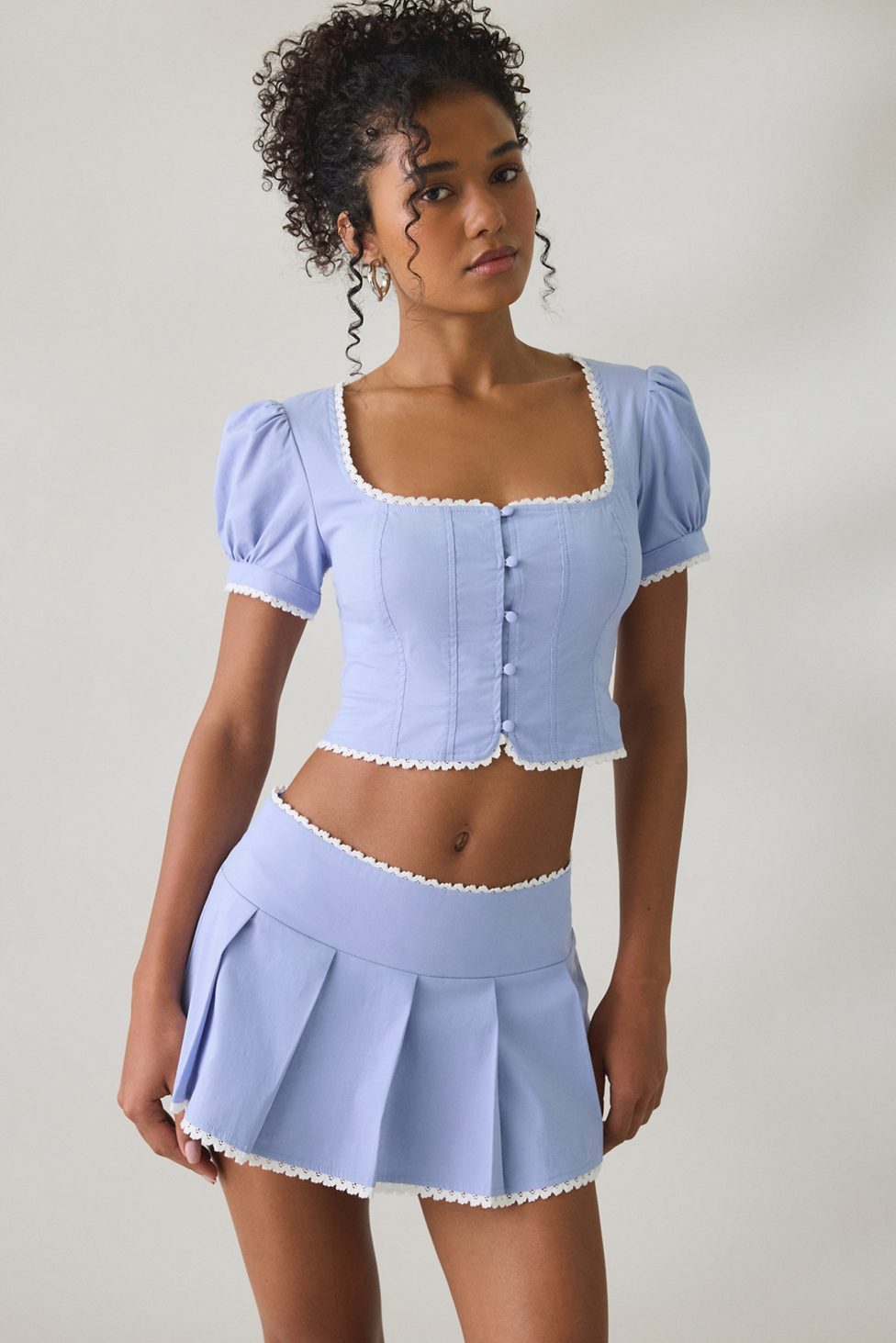 Kimchi Blue Daniella Mini Skort 2-Piece Set - Lavender