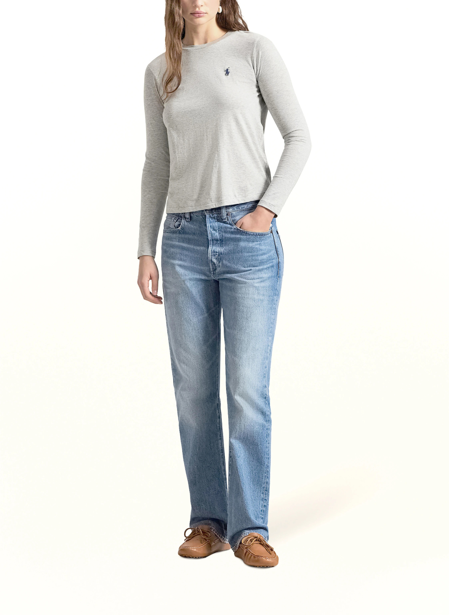 POLO RALPH LAUREN Longsleeve – GRAU