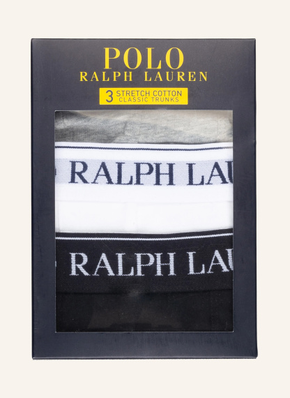 POLO RALPH LAUREN 3er-Pack Boxershorts – SCHWARZ / WEISS / GRAU