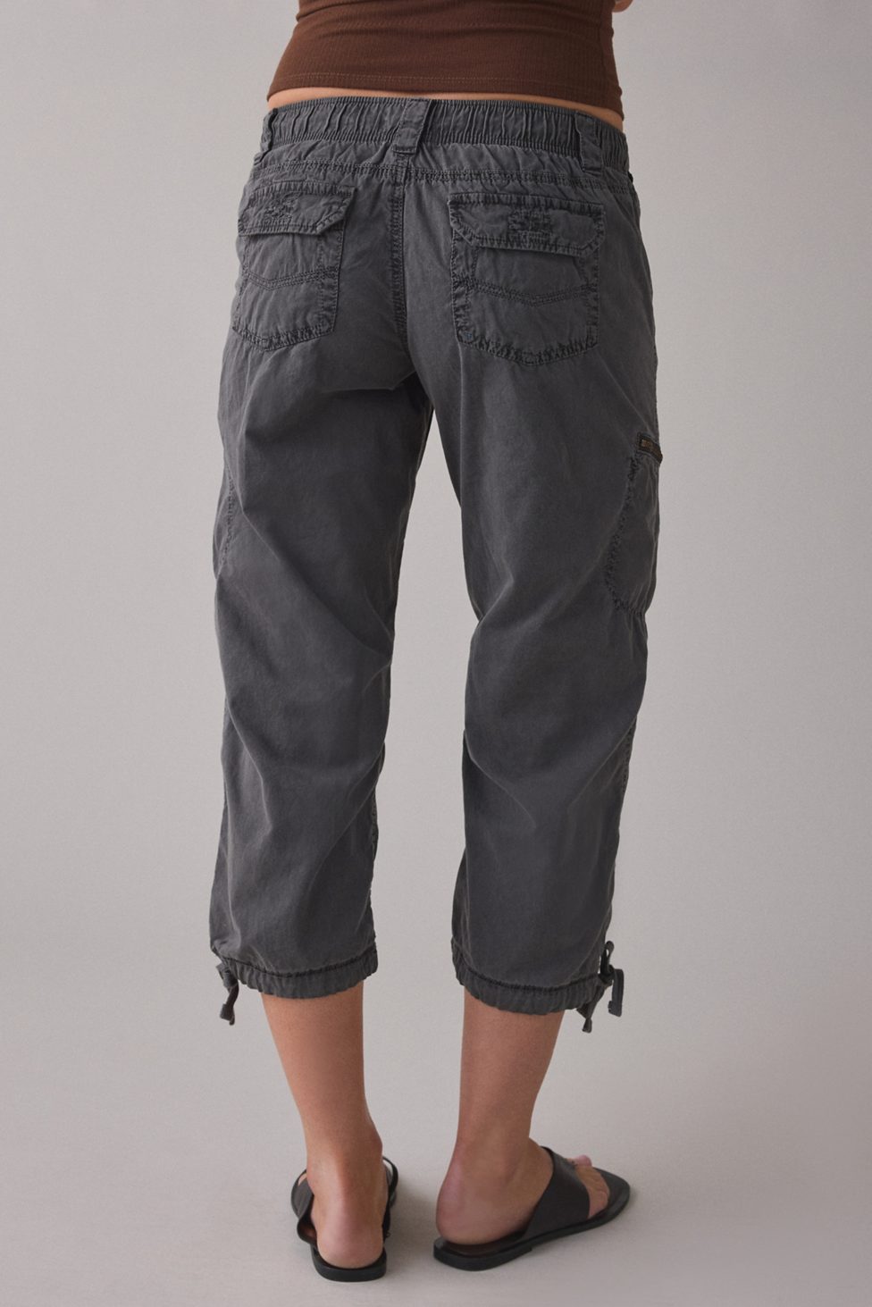 BDG Sidekick Crop Cotton Utility Pants - Black