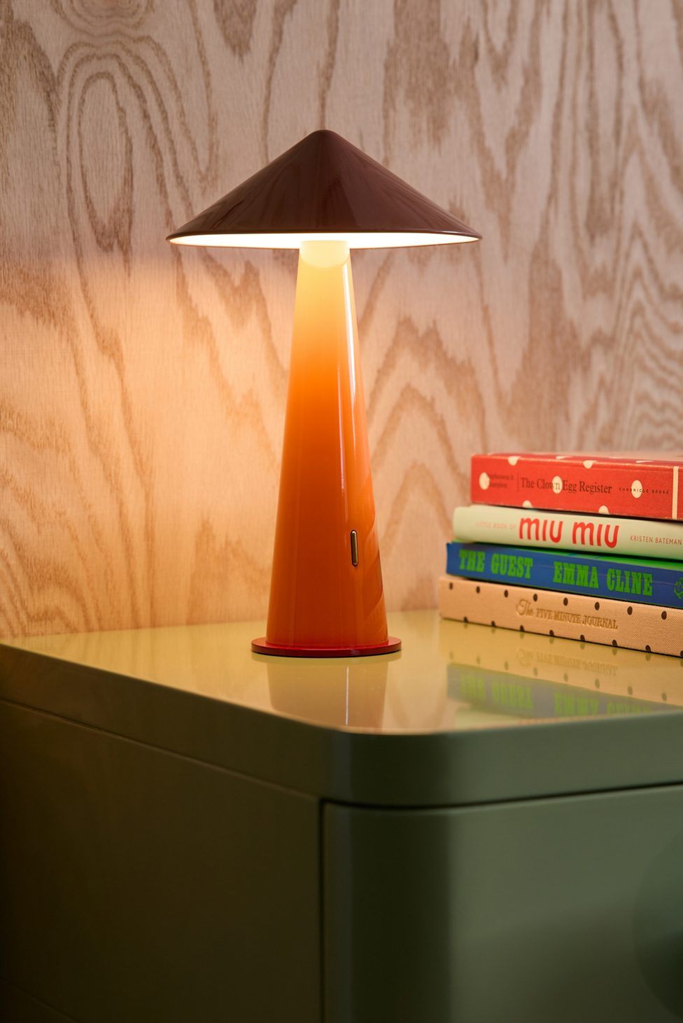 Tipsy Ombré Portable LED Table Lamp - Rustic Red/Orange