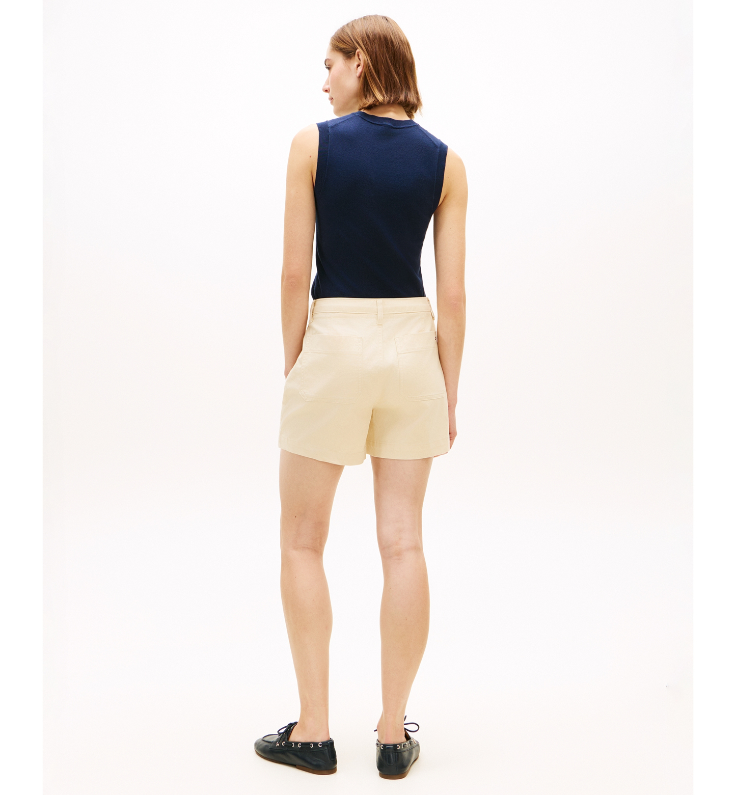 Tommy Hilfiger Women's Twill Patch Pocket Shorts - Country Ivory