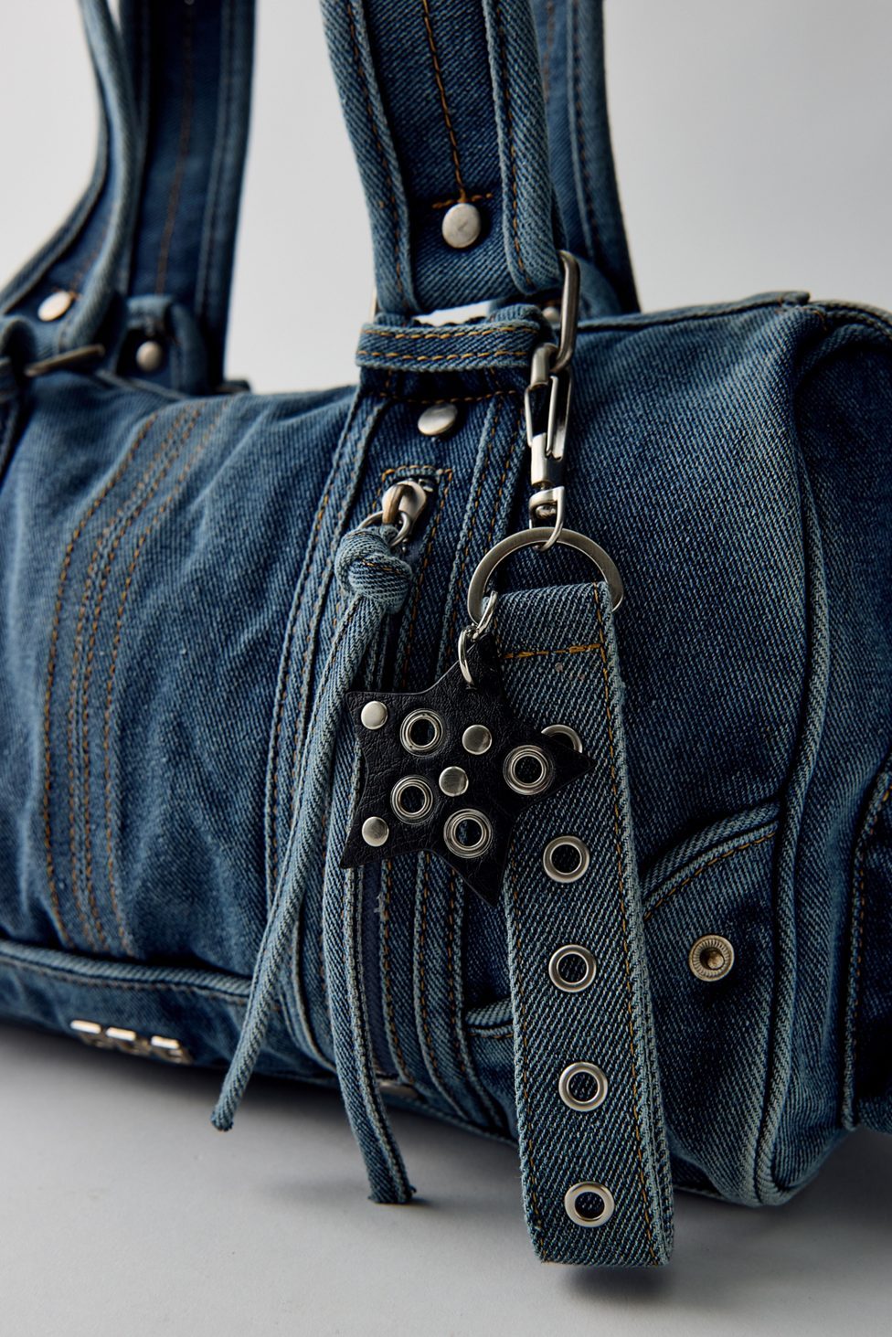 BDG Mixed Medium Charm Shoulder Bag - Indigo