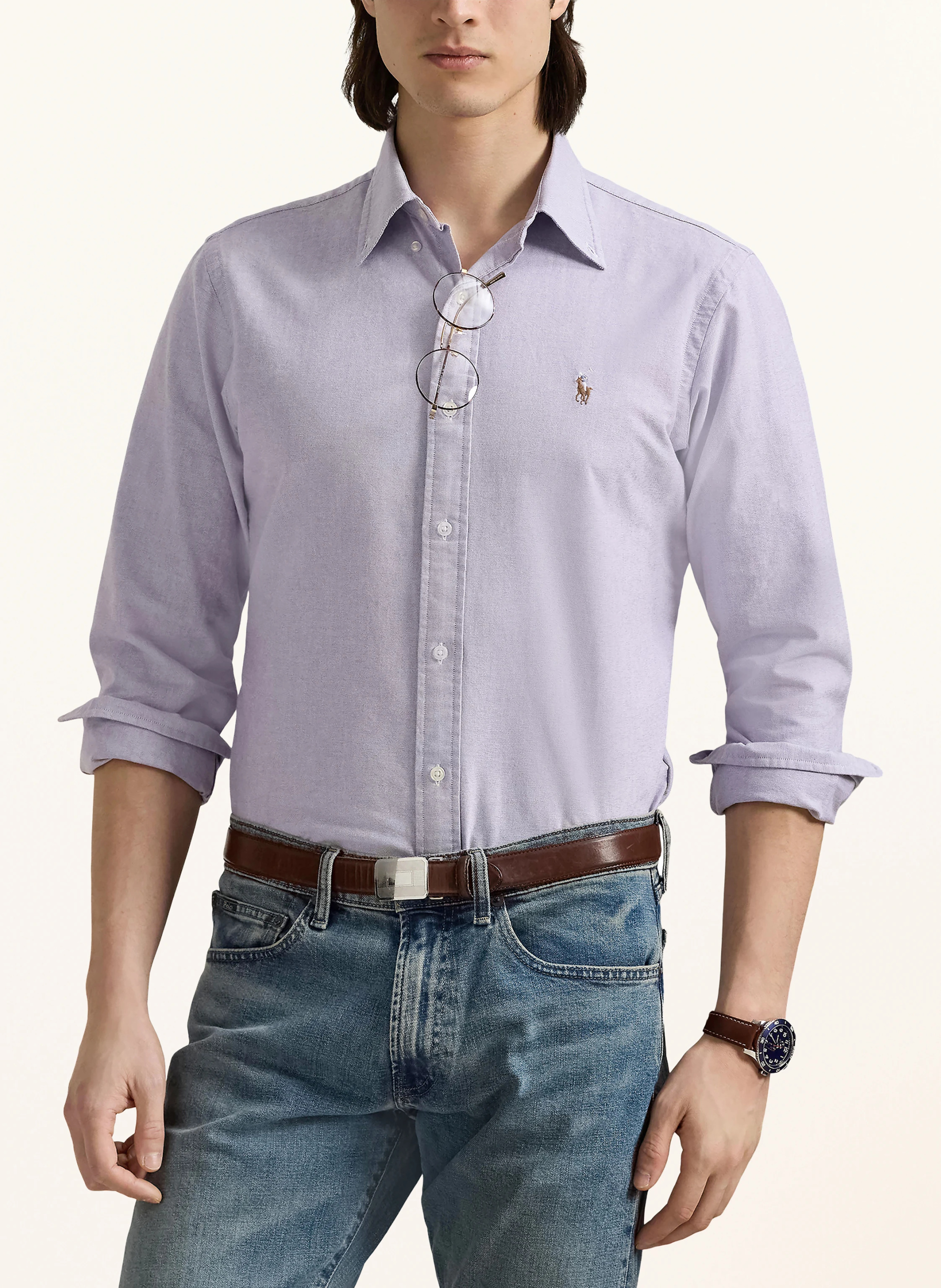 POLO RALPH LAUREN Oxfordhemd Custom Fit – HELLLILA