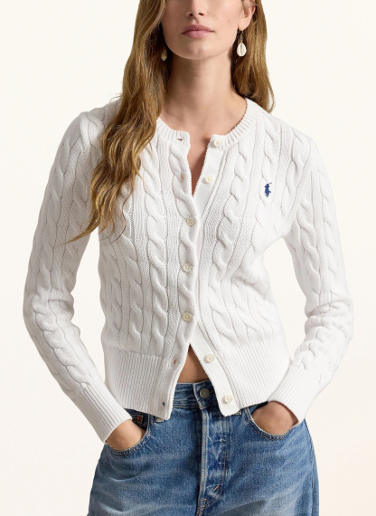 POLO RALPH LAUREN Strickjacke – WEISS