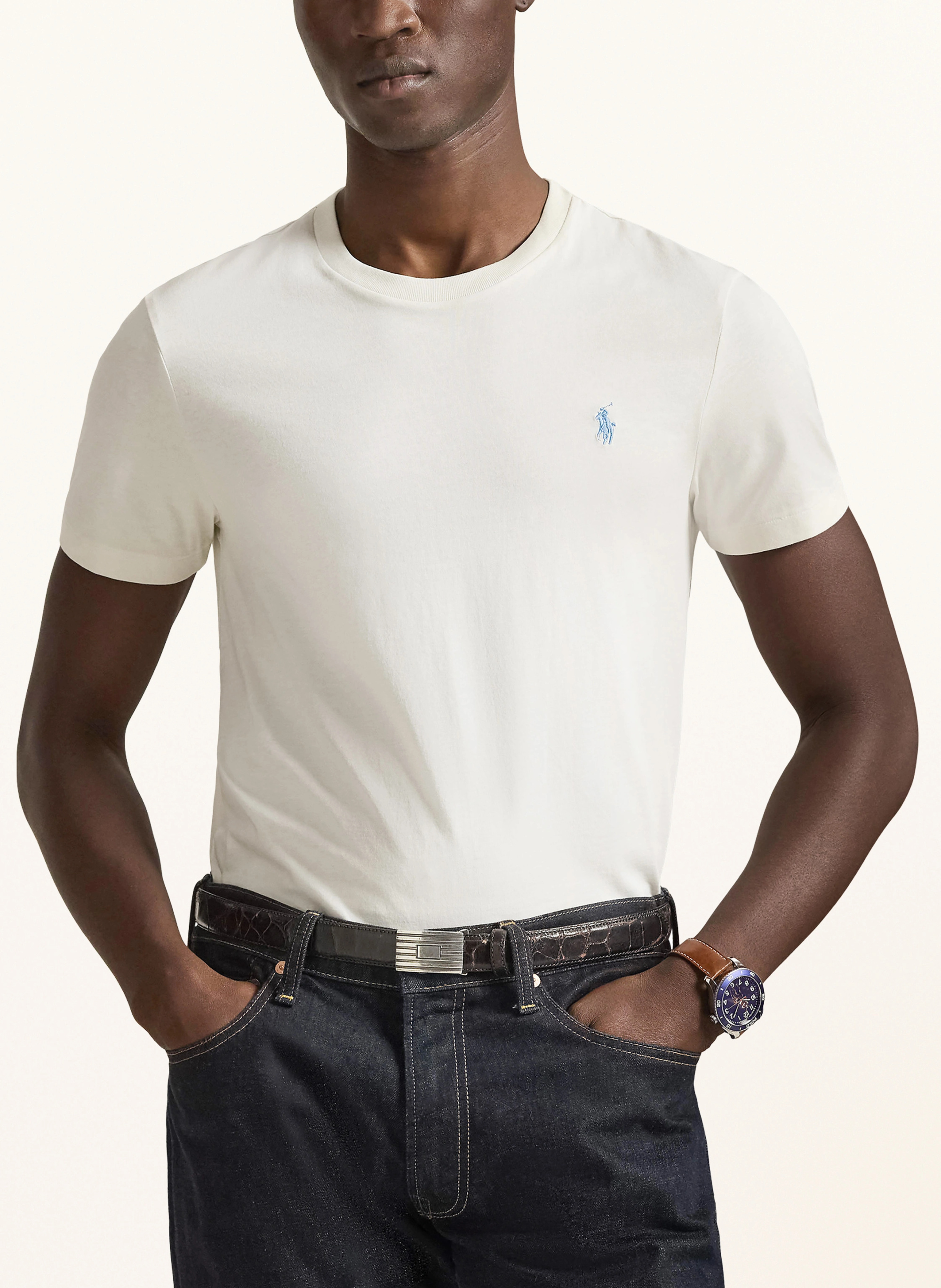 POLO RALPH LAUREN T-Shirt – CREME / HELLBLAU