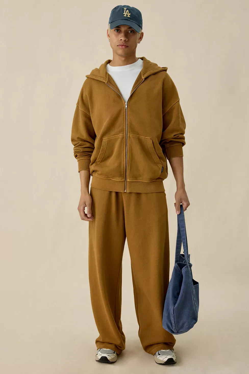 Standard Cloth Pregame Zip-Up Hoodie Sweatshirt - Light Brown