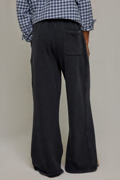 Standard Cloth Flare Sweatpants - Washed Black