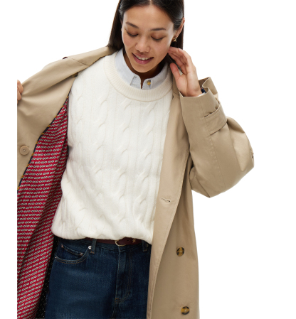 Tommy Hilfiger Women's American Icons Oversized Double-Breasted Trench Coat, Macy's Exclusive - Beige