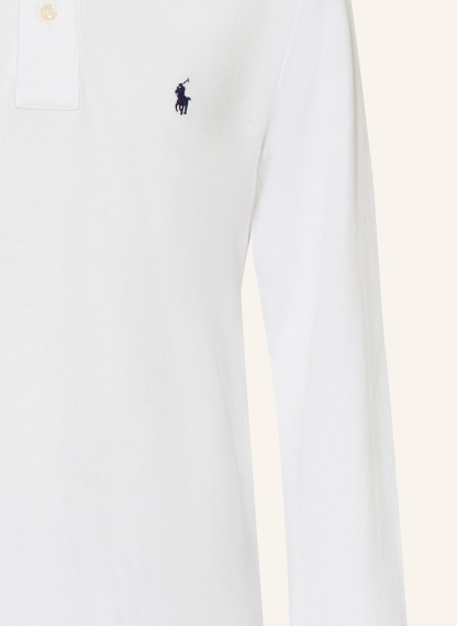 POLO RALPH LAUREN Piqué-Poloshirt – WEISS / DUNKELBLAU