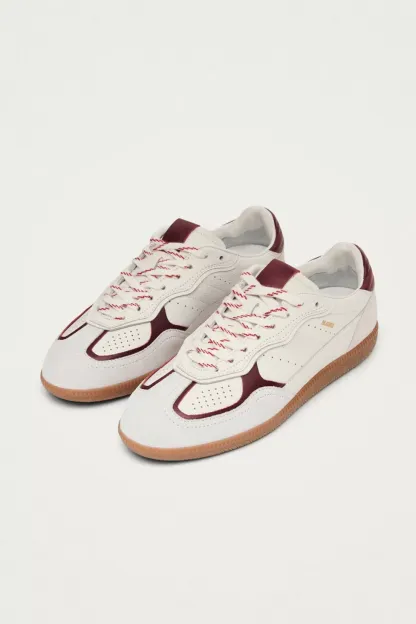 ALOHAS tb. 490 Leather Sneakers - White Burgundy