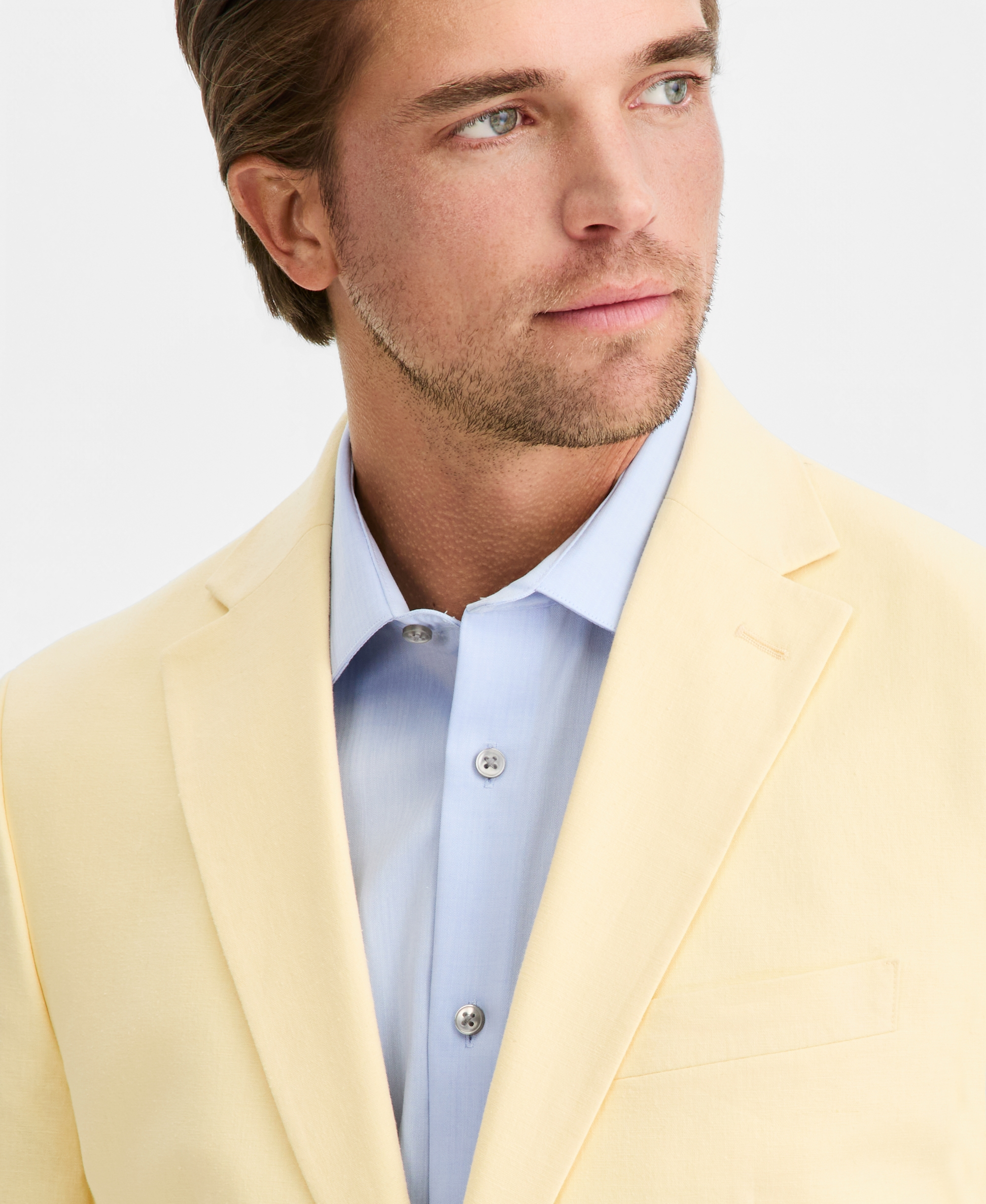 Tommy Hilfiger Men's Modern-Fit Linen Blend Blazer - LIGHT YELLOW