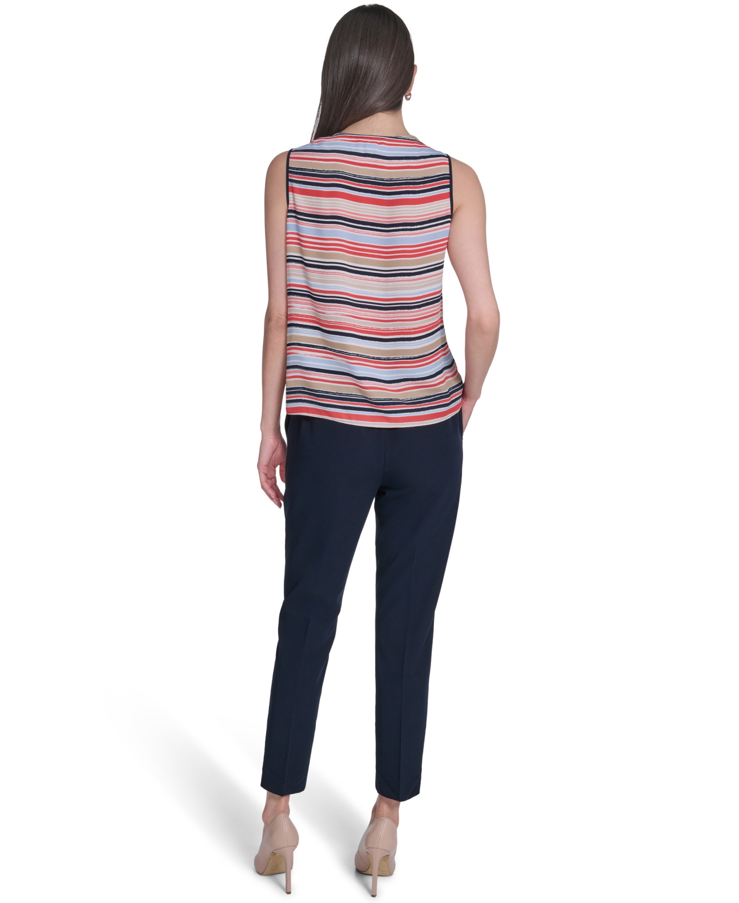 Tommy Hilfiger Women's Boat Neck Side-Tie Top - Grenadine Multi