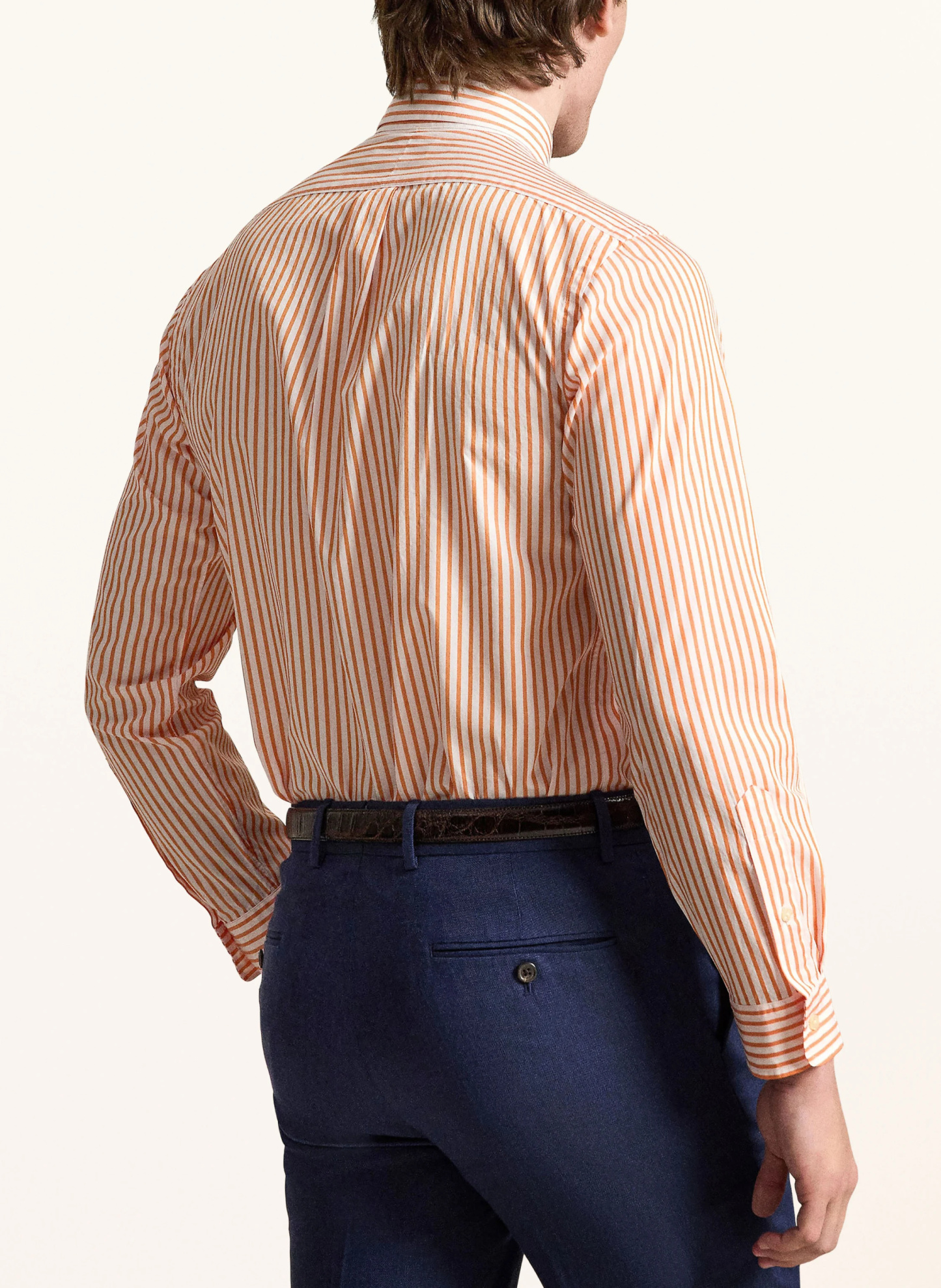 POLO RALPH LAUREN Hemd Custom Fit – ORANGE / WEISS