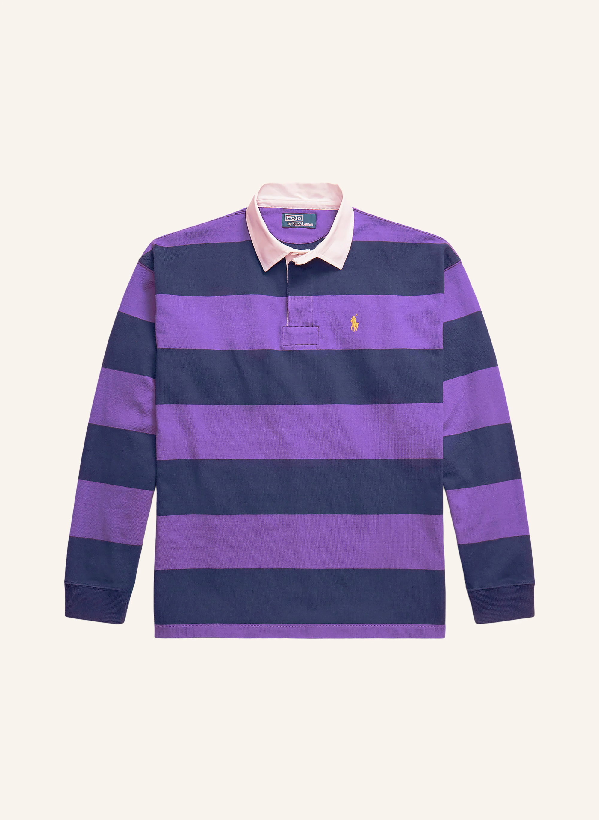 POLO RALPH LAUREN Rugbyshirt – DUNKELBLAU / LILA / WEISS