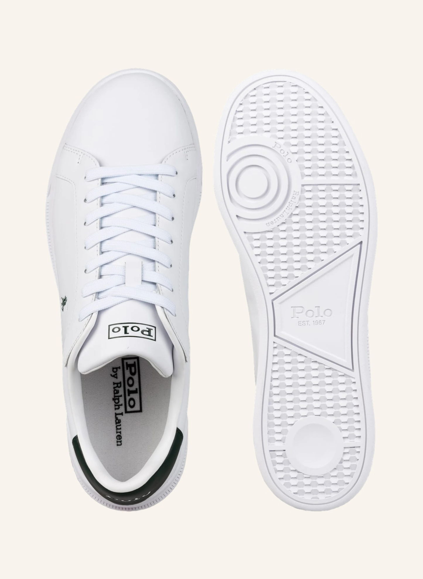POLO RALPH LAUREN Sneaker – WEISS / DUNKELGRÜN