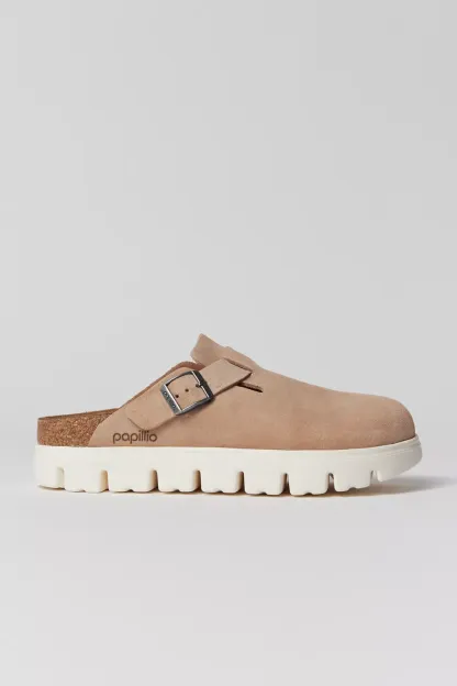 Birkenstock Women's Boston Chunky Suede Clogs - Warm Sand