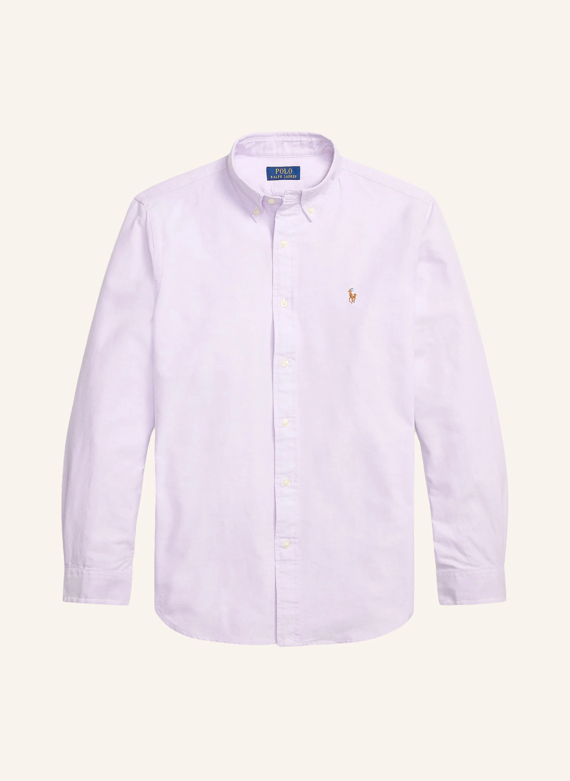 POLO RALPH LAUREN Oxfordhemd Custom Fit – HELLLILA / CAMEL