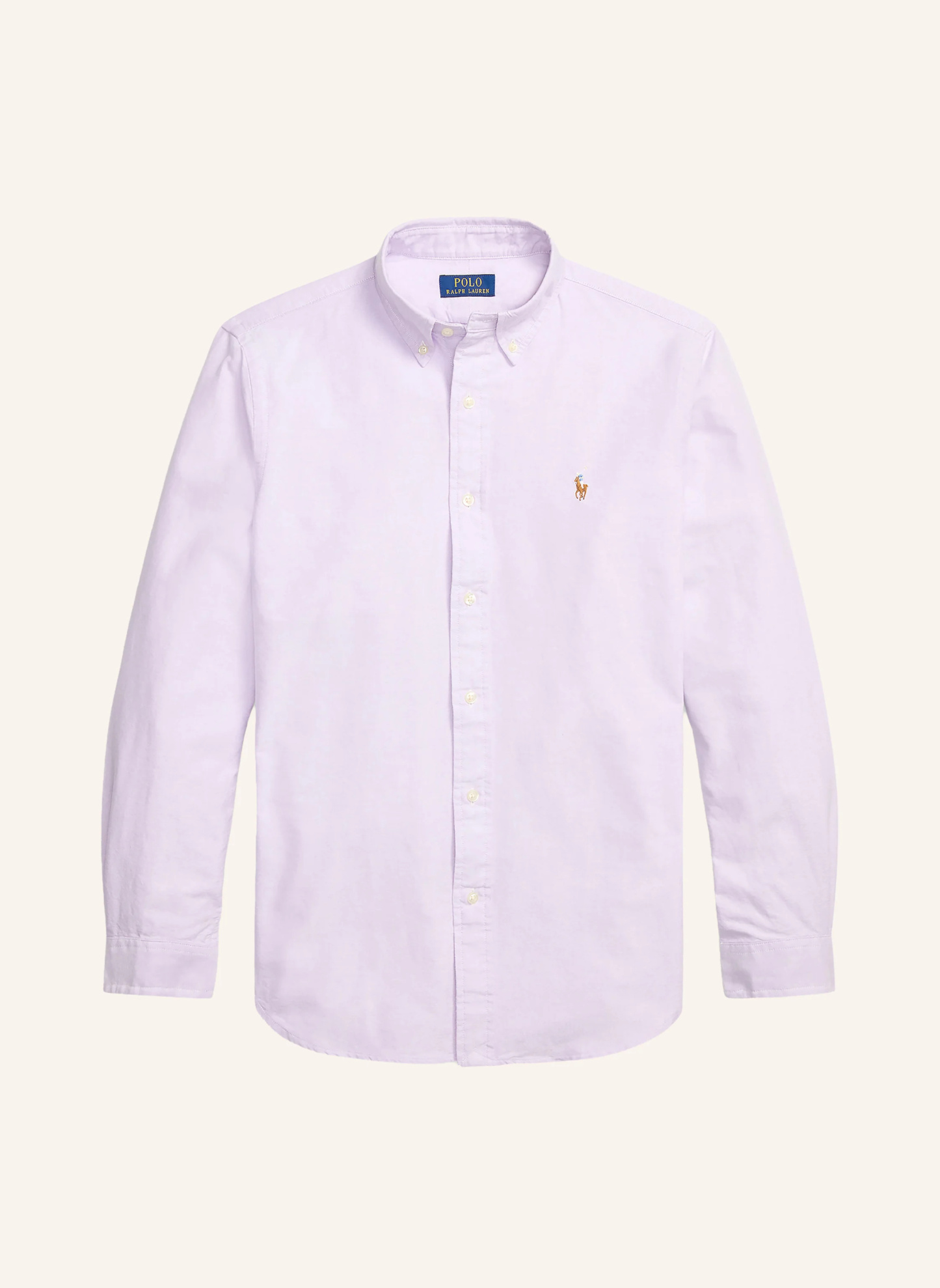 POLO RALPH LAUREN Oxfordhemd Custom Fit – HELLLILA / CAMEL