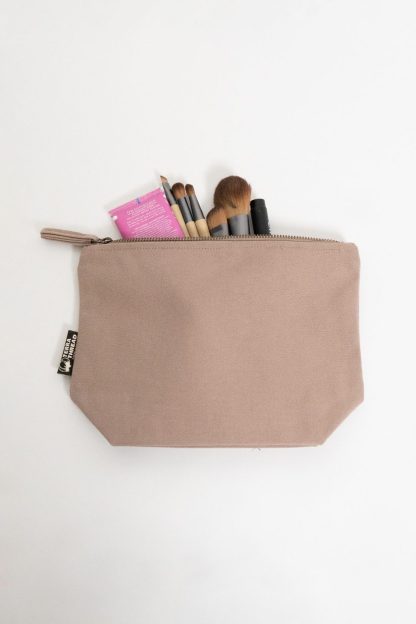 Terra Thread Organic Cotton Canvas Zippered Pouch - Beige