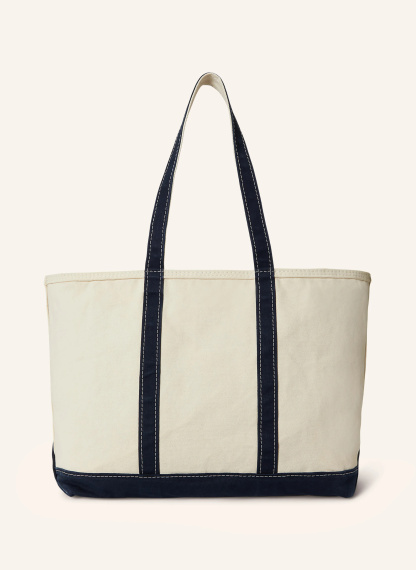POLO RALPH LAUREN Shopper – CREME / DUNKELBLAU