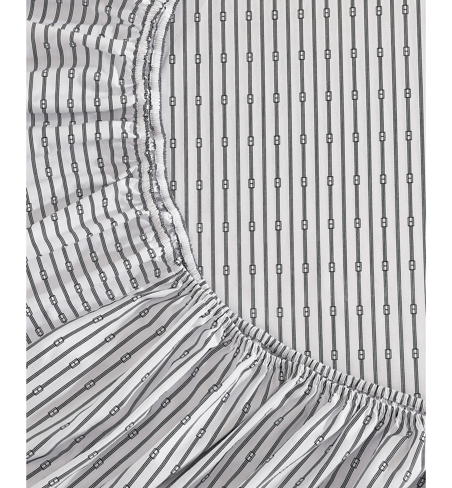 Tommy Hilfiger Printed 200-Thread Count Cotton Percale Sheet Set - Monogram Navy