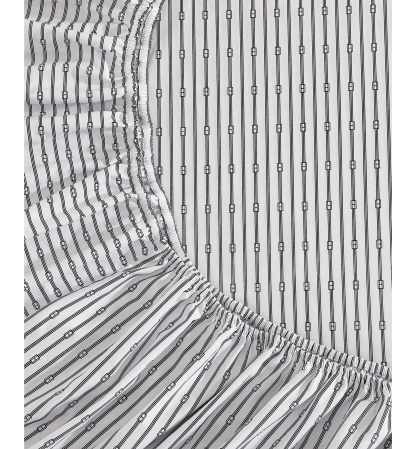 Tommy Hilfiger Printed 200-Thread Count Cotton Percale Sheet Set - Monogram Navy