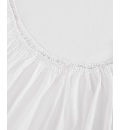 Tommy Hilfiger Solid 200-Thread Count Hem Stripe Cotton Percale Sheet Set - White