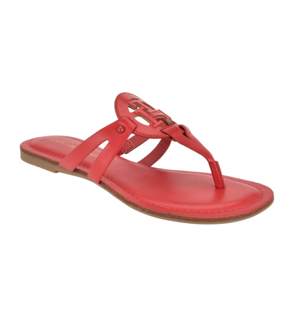 Tommy Hilfiger Women's Lerriz Logo Flat Thong Slide Sandals - Primary Red